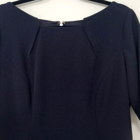 Chelsea Rose Navy Sheath Dress Knee Length Half Sleeve Size 12 - Picture 5 of 11